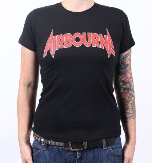Black Logo Womens Tshirt by Airbourne
