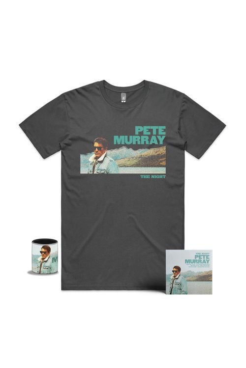 THE NIGHT CD + MENS UNISEX CHARCOAL TEE + STUBBY by Pete Murray
