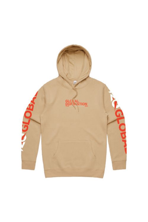 Global Domination Tan Hoodie by Tiny Meat Gang