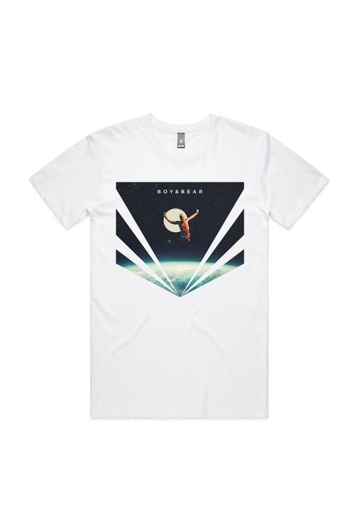 Hold Your Nerve White Tshirt (Front Print Only) by Boy and Bear