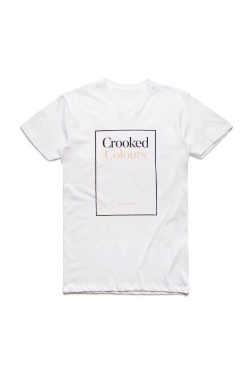 Text Box White Tshirt by Crooked Colours