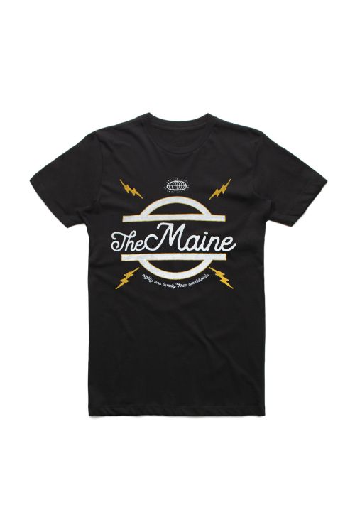 8123 Worldwide Black Tshirt Australia 2019 by The Maine