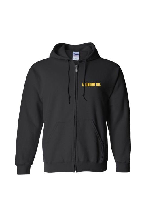 Hand Print Black Hoodie by Midnight Oil