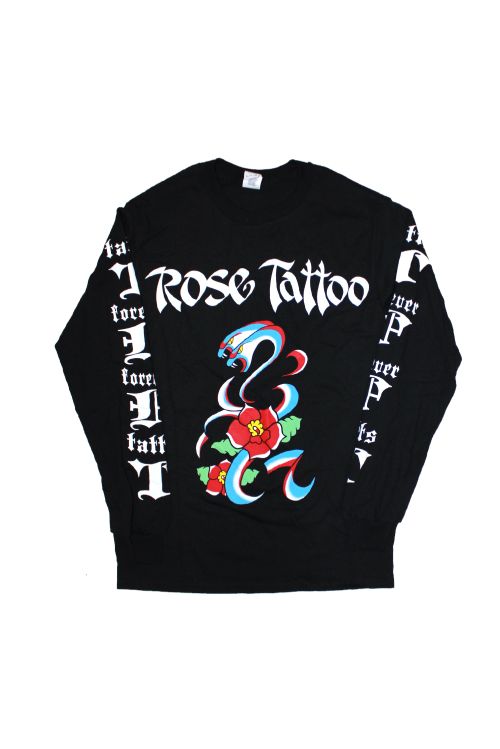 Forever Tatts Black Longsleeve Tshirt by Rose Tattoo