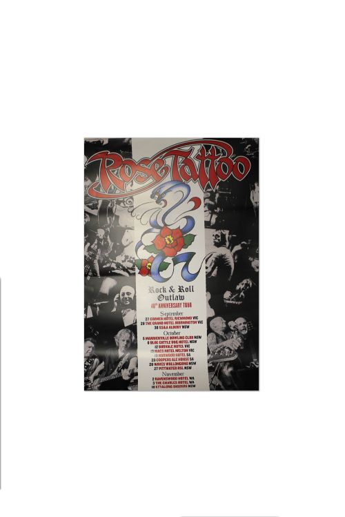 Rock N Roll Outlaw 40th Anniversary Poster (Limited) by Rose Tattoo