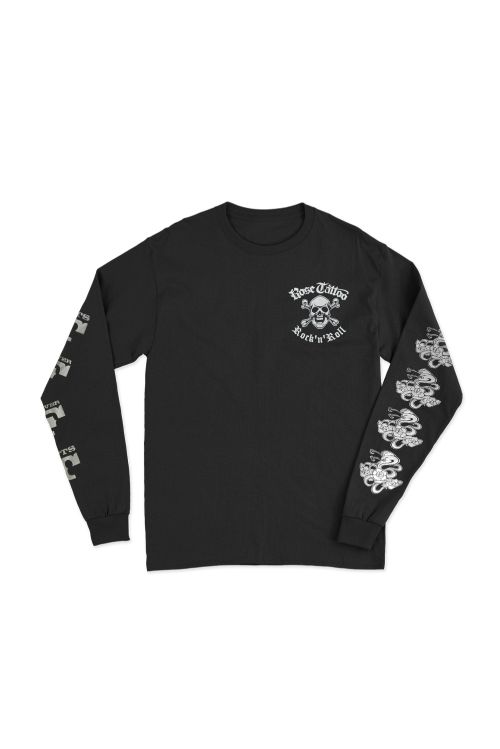 Pocket Skull/Rocker/Snakes on Back/TFFT Black Longsleeve Tee by Rose Tattoo