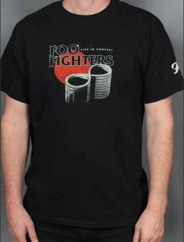Event Black Tshirt 8th March Perth, AU by Foo Fighters