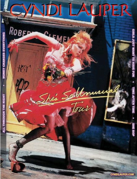 She's So Unusual Australian Tour Poster 2013 by Cyndi Lauper