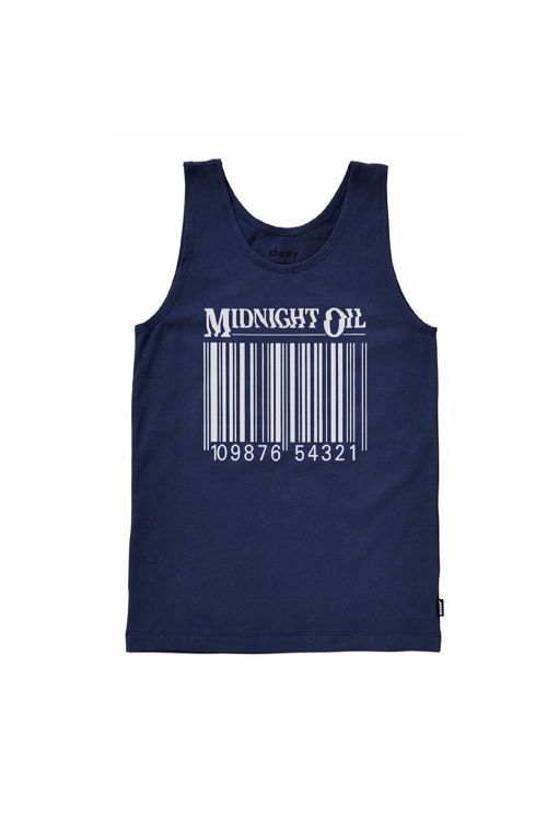 Navy Barcode Singlet The Great Circle 2017 Tour by Midnight Oil