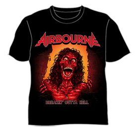 Breaking Out Of Hell 2017 Black Tour Tshirt by Airbourne