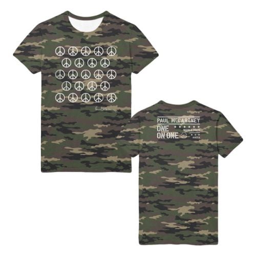 Ban The Bomb Camo Tshirt One On One World Tour 2017 by Paul McCartney