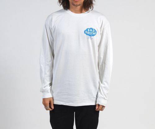 Runner White Longsleeve Tshirt by Bad Dreems