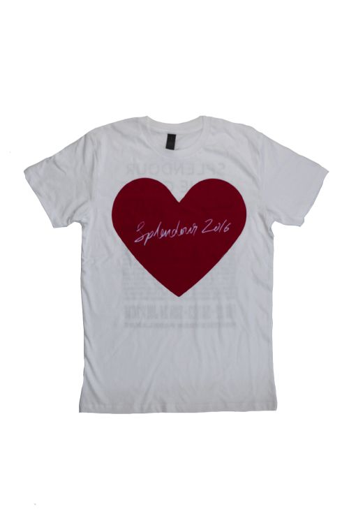 Heart White Tshirt by Splendour In The Grass