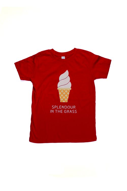 Ice Cream Red Kids Tee by Splendour In The Grass