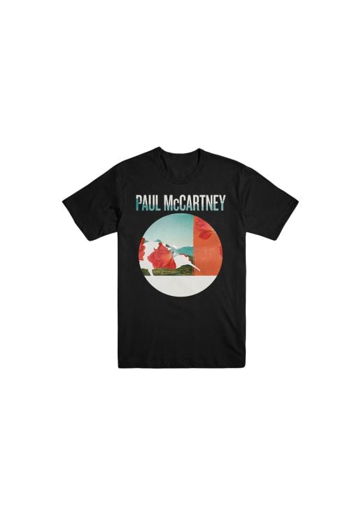 Auckland Floral Black Tshirt One On One World Tour 2017 by Paul McCartney
