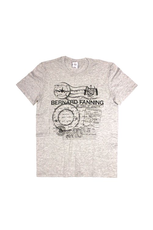 Passport Grey Ladies Tshirt by Bernard Fanning