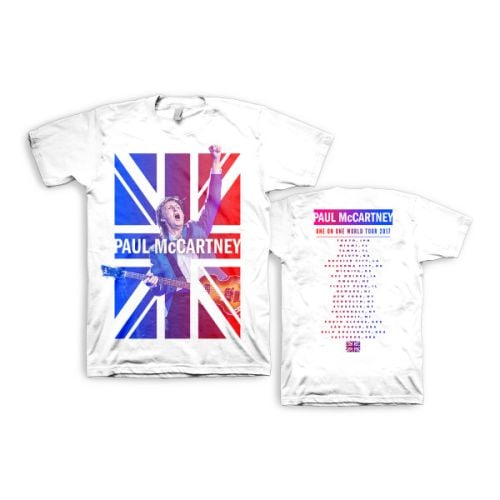 Cheers White Dateback Tshirt One On One World Tour 2017 by Paul McCartney