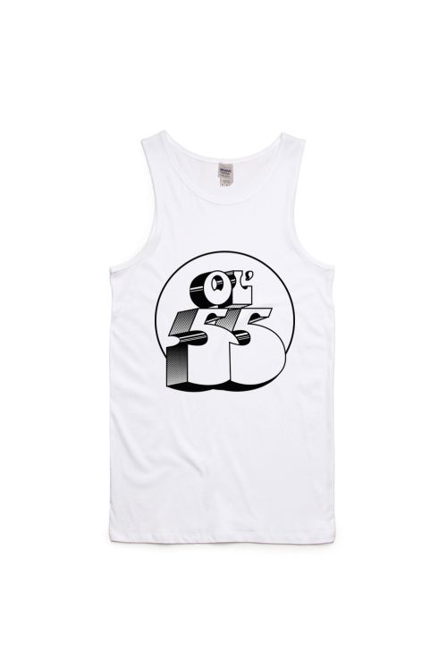 Logo White Singlet/Tank Top by Ol' 55