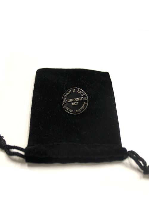 'Solid and secure metal lapel pin' by Support Act