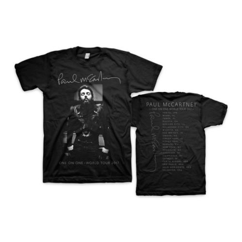 Tension Dateback Black Tshirt One On One World Tour 2017 by Paul McCartney