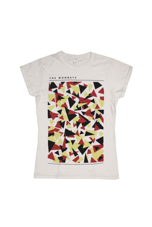 Triangles Ladies White Tshirt by The Wombats